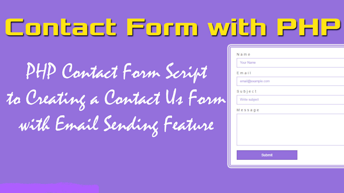 create a php contact form and registration form