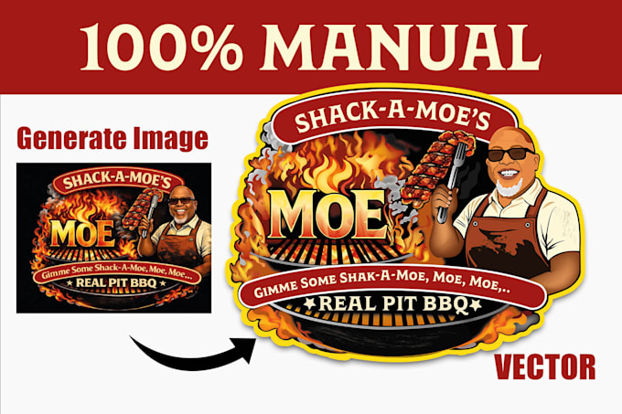redraw, vectorize, convert logo or graphic to vector