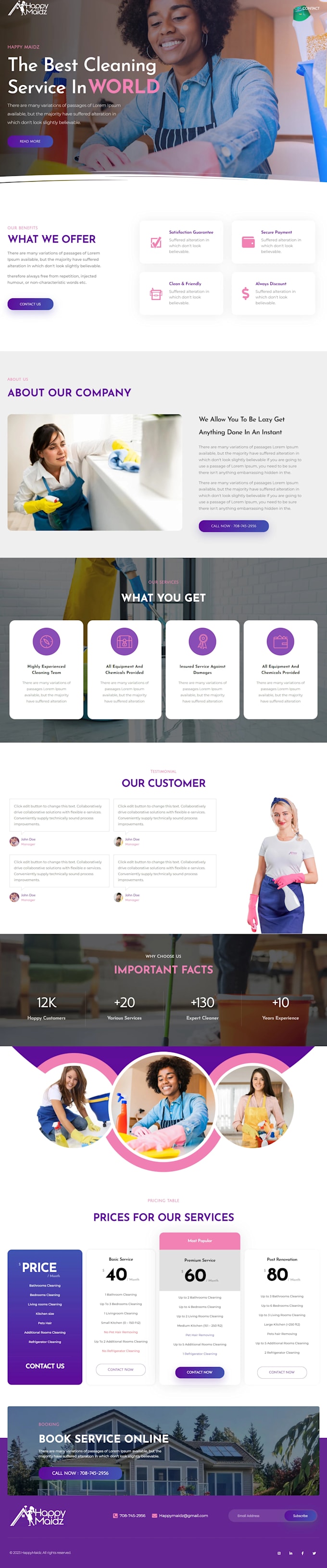 create elementor landing page or wordpress landing page or elementor website