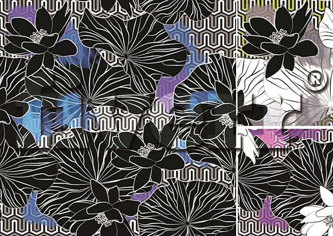 create floral textile prints