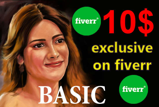 draw a stunning digital oil painting portrait