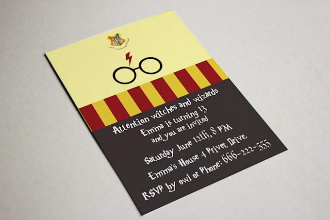 design themed birthday and party invitations