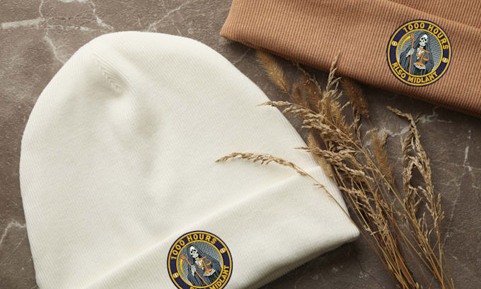 do embroidery digitizing for caps hats beanies in emb dst pes in 2 hours