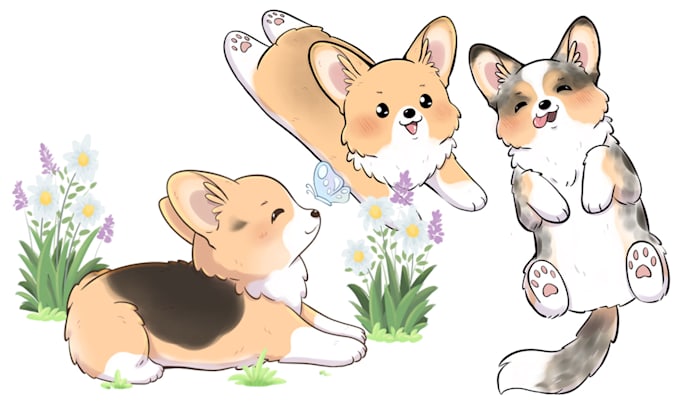 draw you cute dog stickers