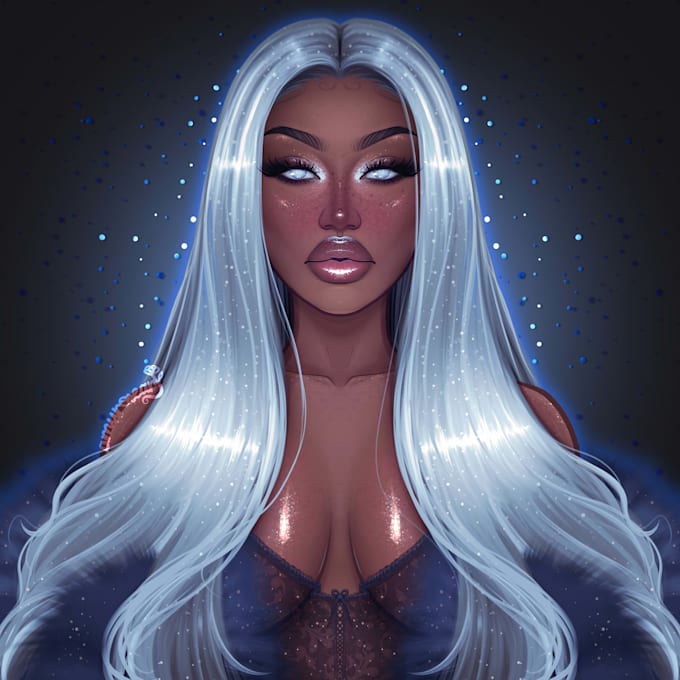 draw a beautiful digital portrait for you