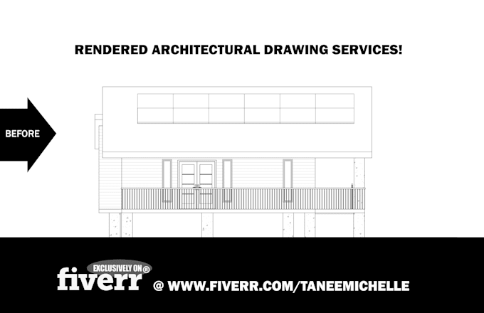 Render your 2d floorplan, section or elevation by Taneemichelle | Fiverr