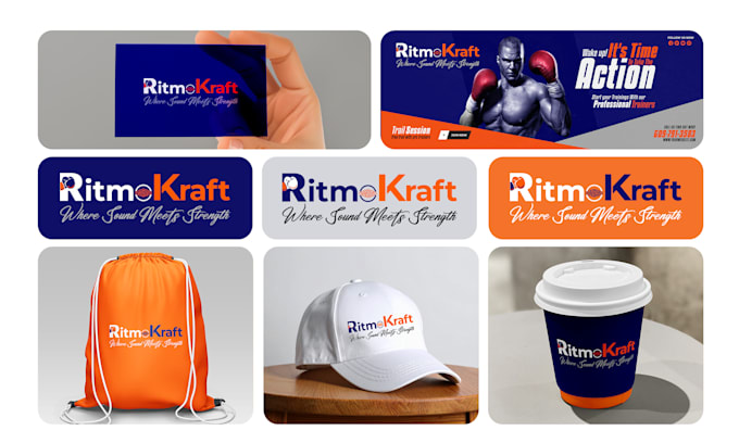 design business logo and branding kit package with brand identity