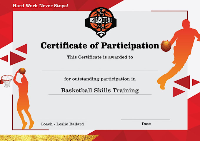 certificate design, award, training, appreciation etc