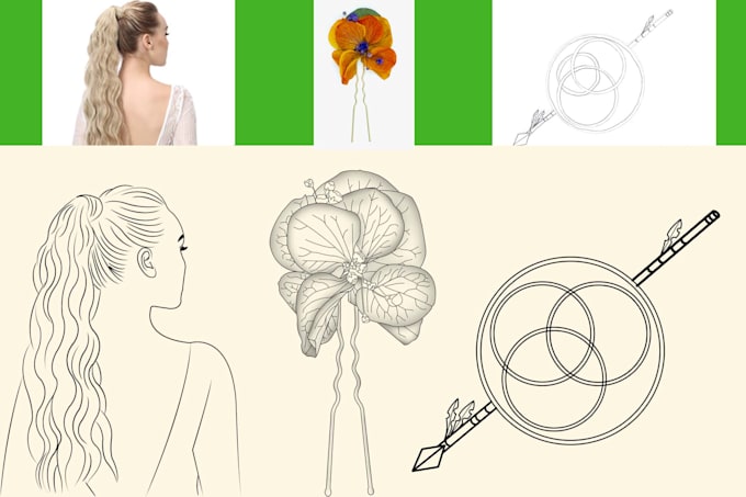 draw line drawing of any image, product, sketch, diagram