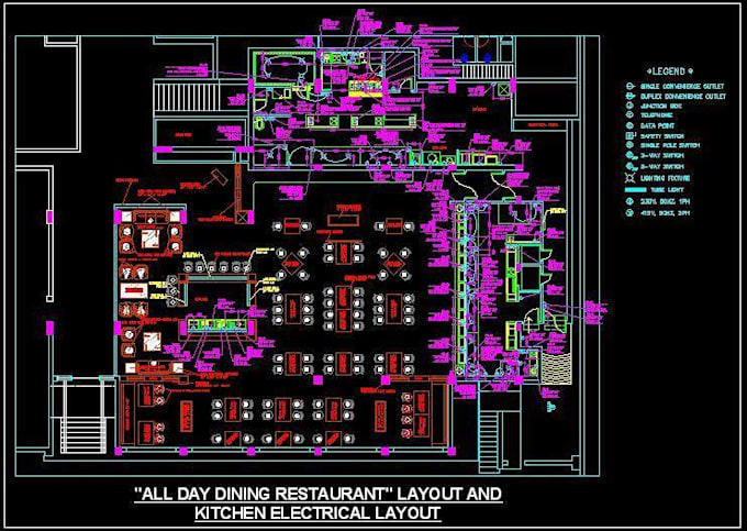electrical cad layouts  for construction and council approval