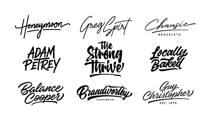 create a unique hand lettered signature logo for your brand