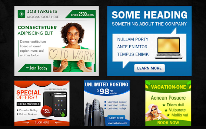 design google web banners, social media covers and ads