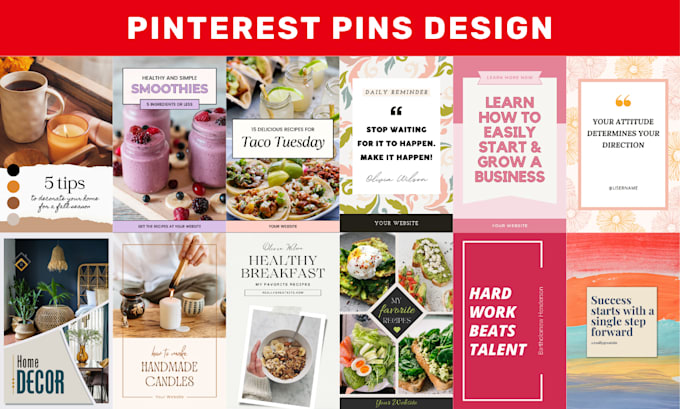 design 100 beautiful custom pins for pinterest