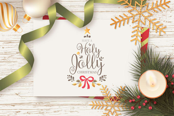 design a magic christmas card