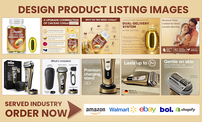 product photo editing for bol listing, amazon listing and a plus content