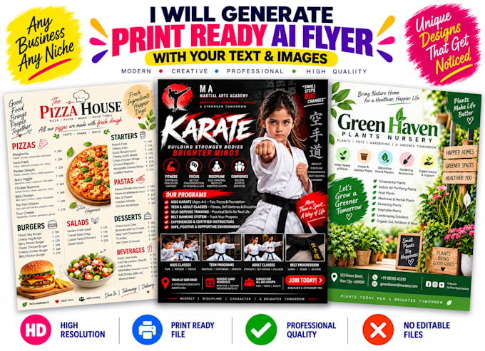 create a professional print ready ai flyer for your business