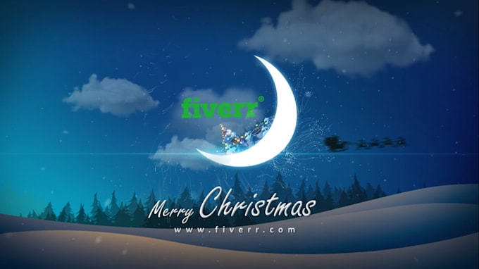 create an awesome logo intro christmas greetings video