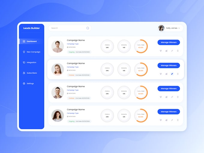 do ui ux design for saas dashboard or web app in figma