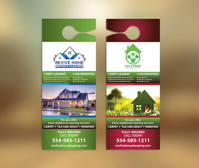 design professional door hanger in 24 hours