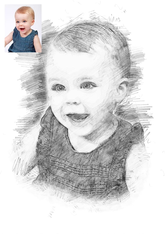 Draw an artistic pencil sketch from your photos by Kungfurious | Fiverr