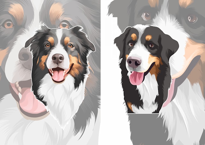 draw animal vector from your pet