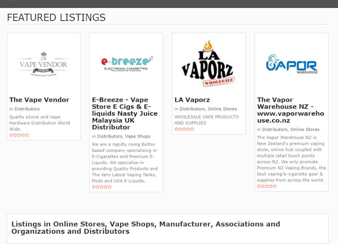 list you under a vape directory with SEO