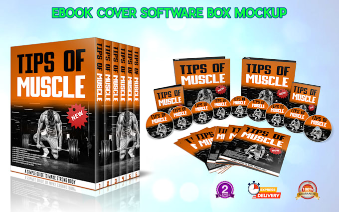 create book cover mockup, ebook cover box product mockup