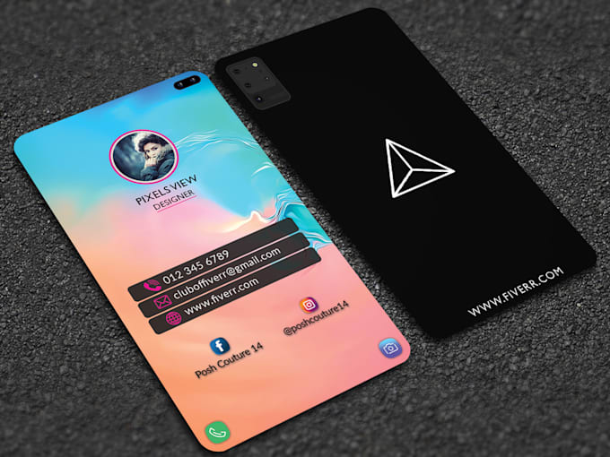 make iphone style business card