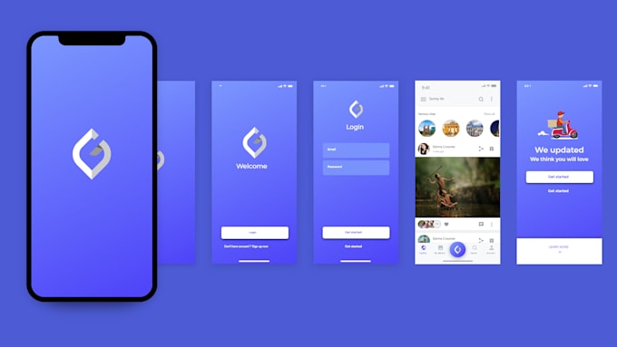 design app mockup, wireframe, prototype and UI