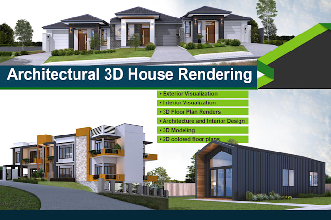 create high end australian facade 3d renders