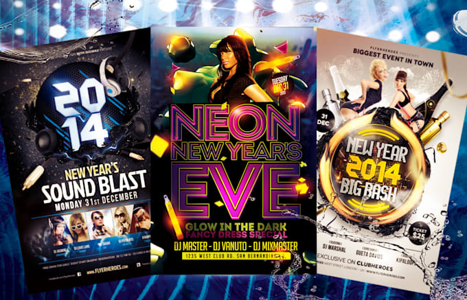 design splendid new year flyer