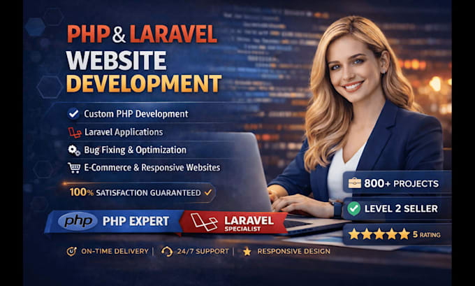 do web apps with PHP laravel and mysql professionally