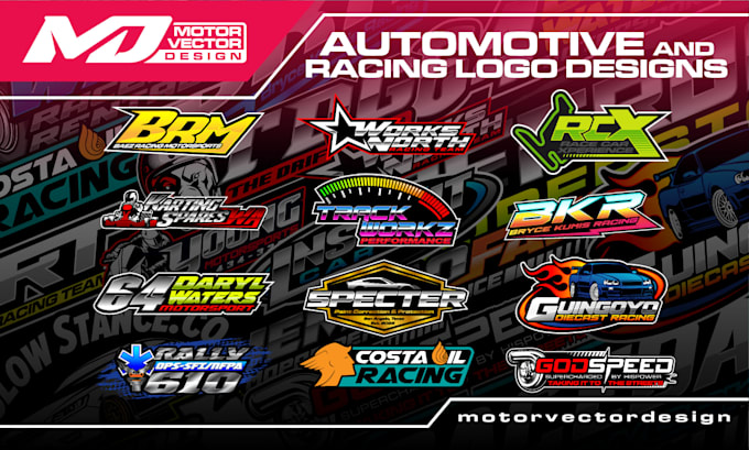 create professional racing and automotive logo design