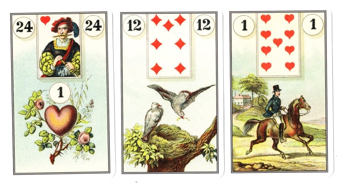 do a psychic reading by using lenormand card