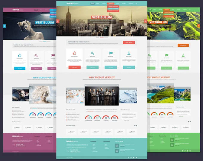design professional website PSD template