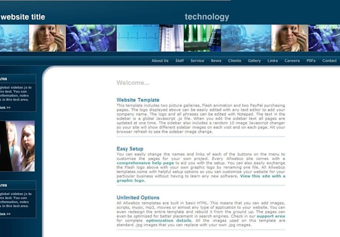 design dynamic website using html , css , javascript , j query
