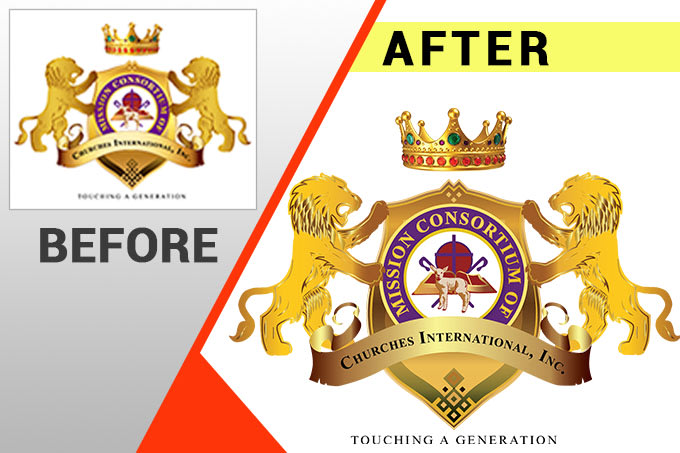 manually vectorize your logo to vector