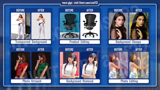 do background removal, image restoration, any photoshop work