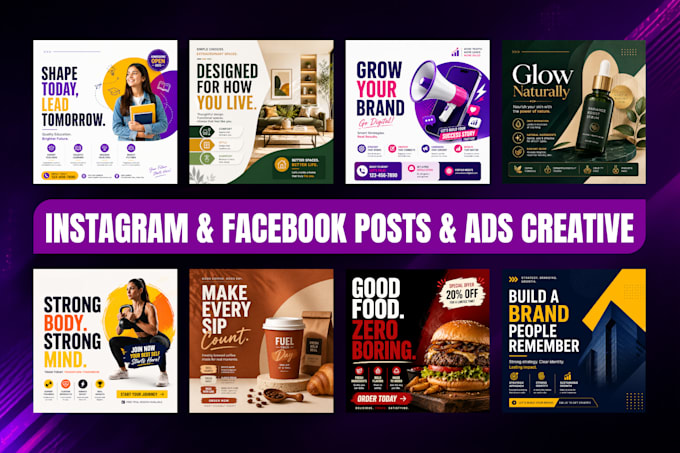design custom social media posts, instagram and facebook ad creative