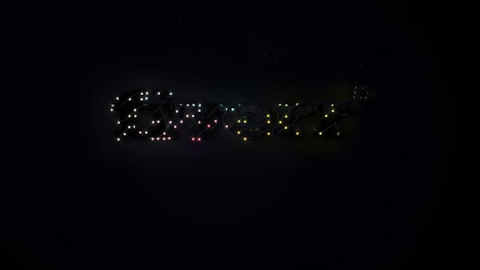make merry christmas and happy new year lights logo intro