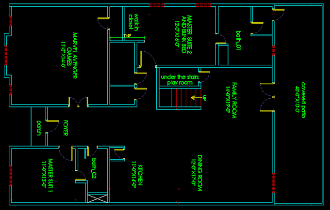 draw 2d floor plan architecture interior