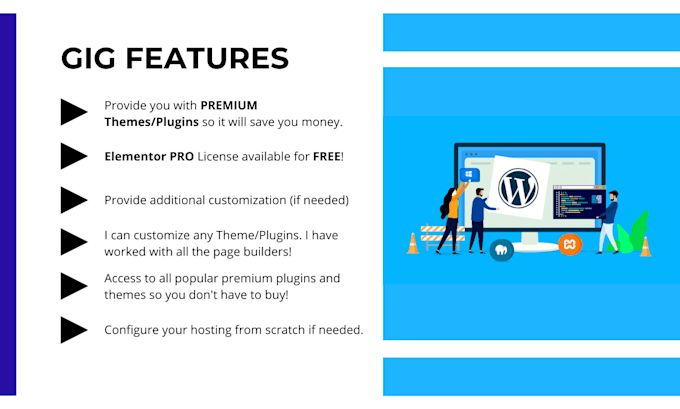install wordpress, elementor pro, theme, plugins and customize in 1 hour