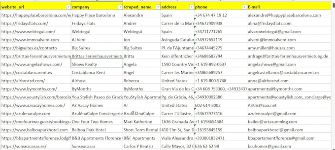 scrape data from any website and deliver clean excel or CSV files