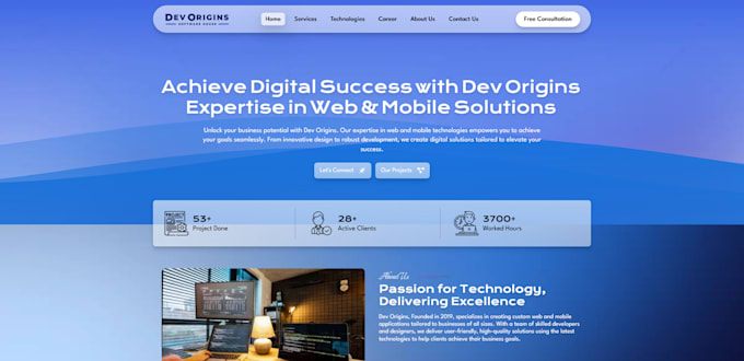 make modern wordpress, nextjs, laravel, tailwind website