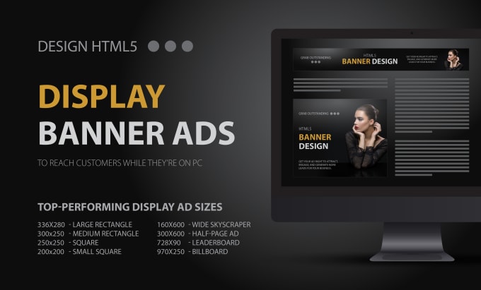 design animated HTML5 banner ads or google banner ads