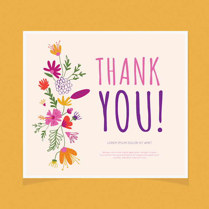 create a beautiful thank you card