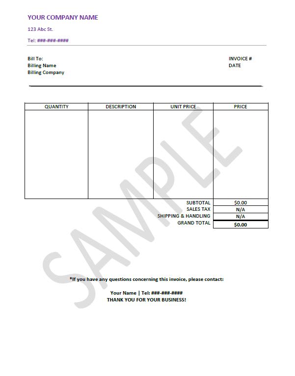 how do i create an invoice template in word