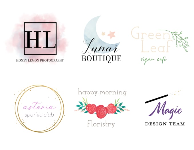 Design a shabby vintage feminine logo for you by Nicofawndesigns | Fiverr