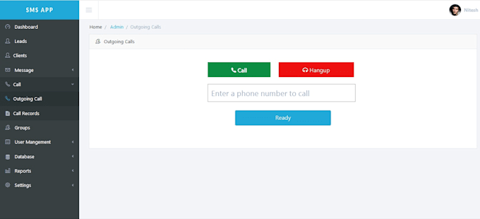 setup SMS and voice calling app with any one API