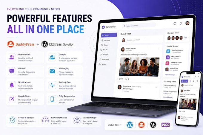 build buddypress bbpress community and membership website